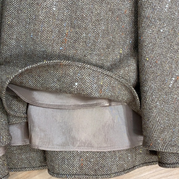 Vintage Wool Herringbone Turtleneck Dress Size 6 - Picture 12 of 14